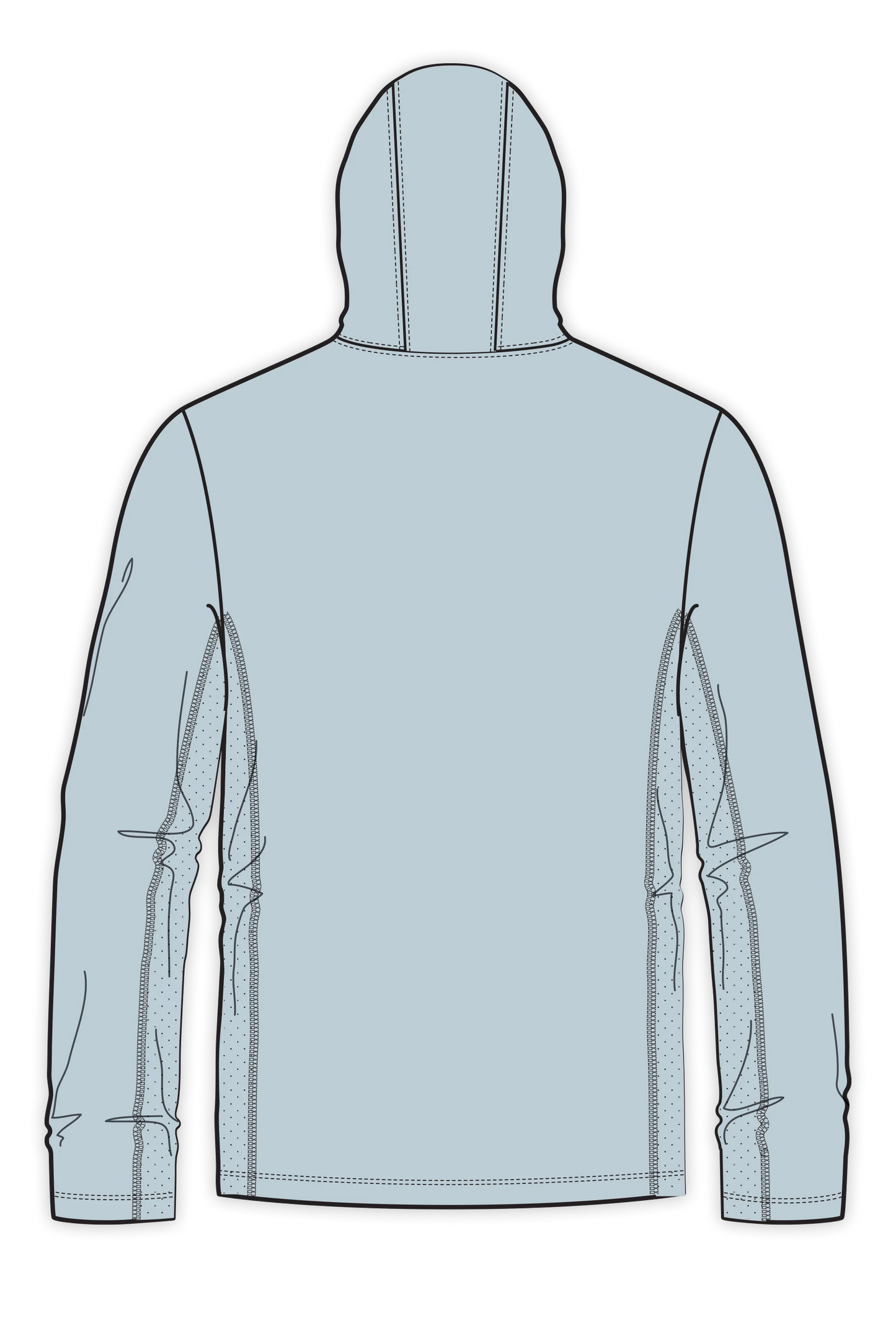 D-Vec Grey With Logo Ls Hd Sunshirt