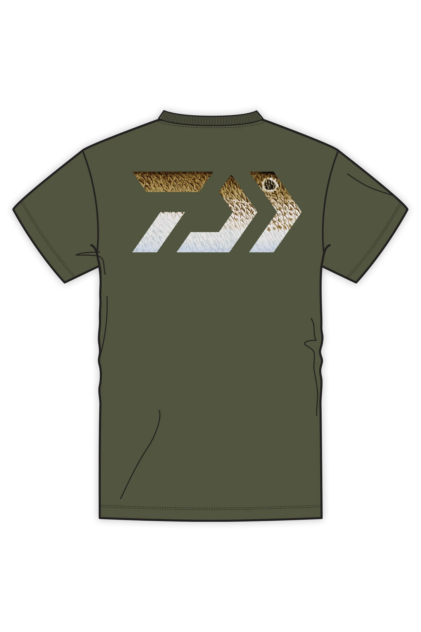 D-Vec Redfish Pattern Logo T-Shirt