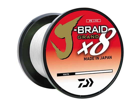 J-BRAID x8 GRAND BRAIDED LINE - WHITE